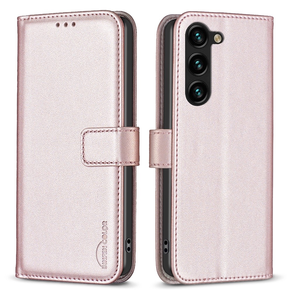 BNF könyvtáska Samsung Galaxy S25+ készülékhez - rózsaarany