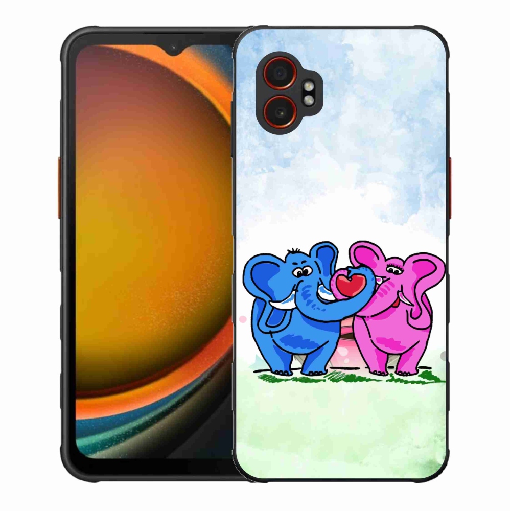 Gél borítás mmCase Samsung Galaxy Xcover 7 Pro - szerelmes elefántok
