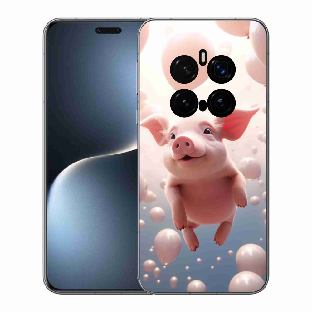 Gél borítás mmCase a Honor Magic 7 Pro 5G készülékhez - malacka lufikkal