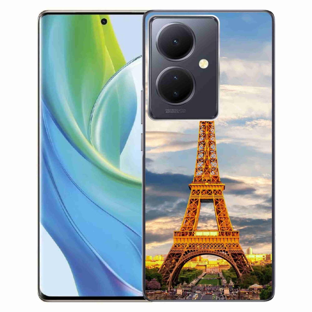 Gélburkolat mmCase a Vivo V29 Lite 5G-n - eiffel-torony 3