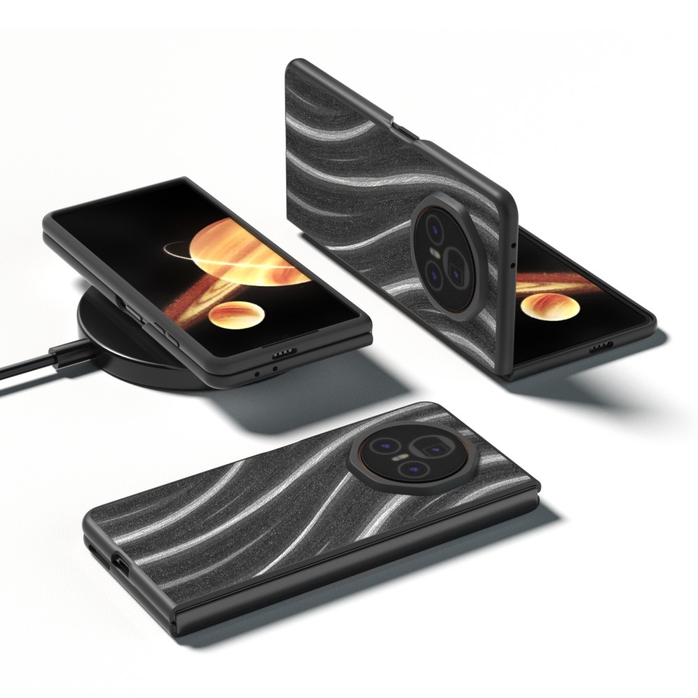 Tejút műanyag tok műbőrrel Honor Magic V3-hoz - szürke