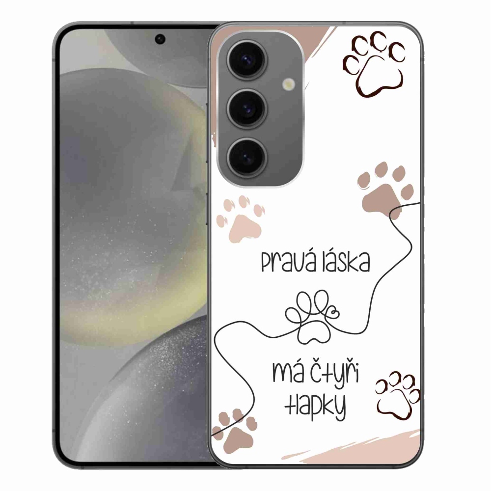 Gél borítás mmCase Samsung Galaxy S24+ készülékhez - kutyamotívum 1 fehér háttér