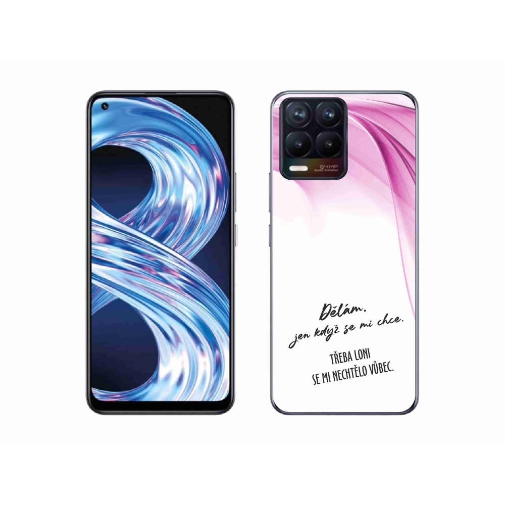 Gél borító mmCase a Realme 8 4G-n - vicces szöveg 12 fehér háttérrel