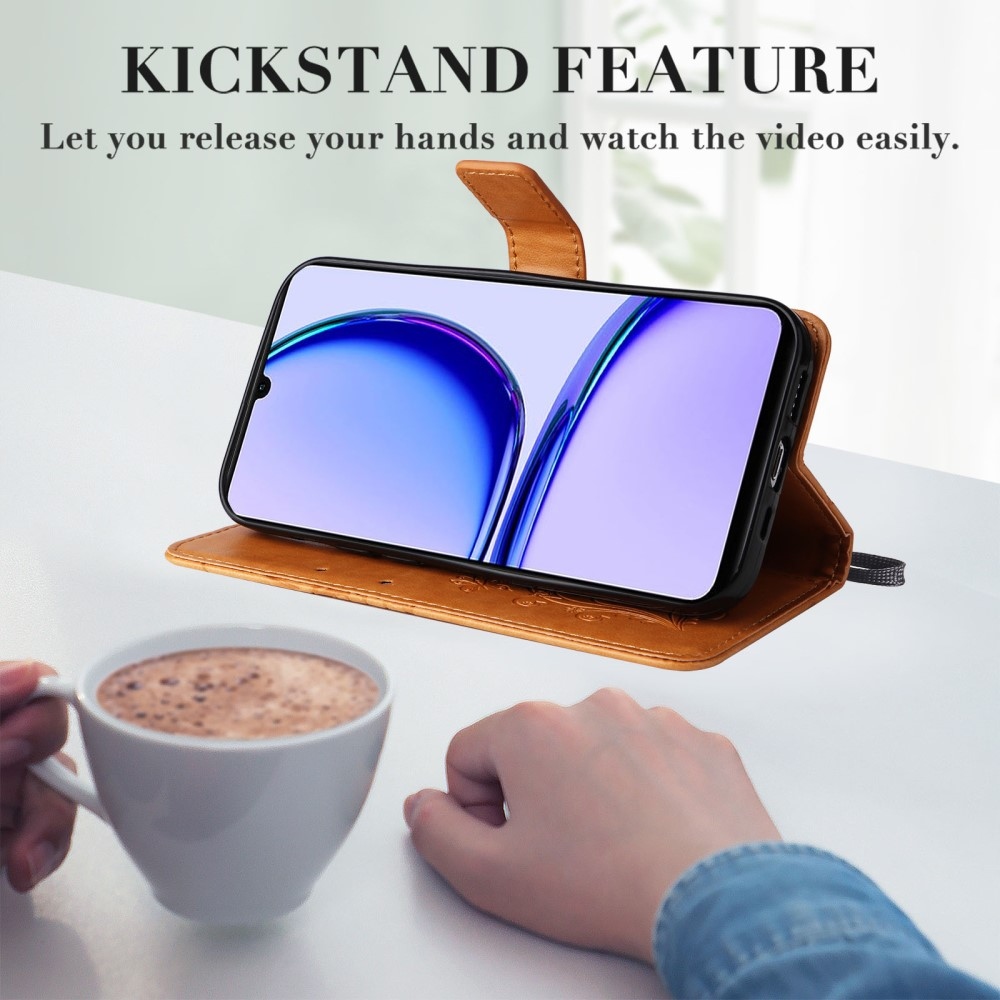 Nagy pillangó könyvtáska Realme C51/C53 készülékhez - sárga