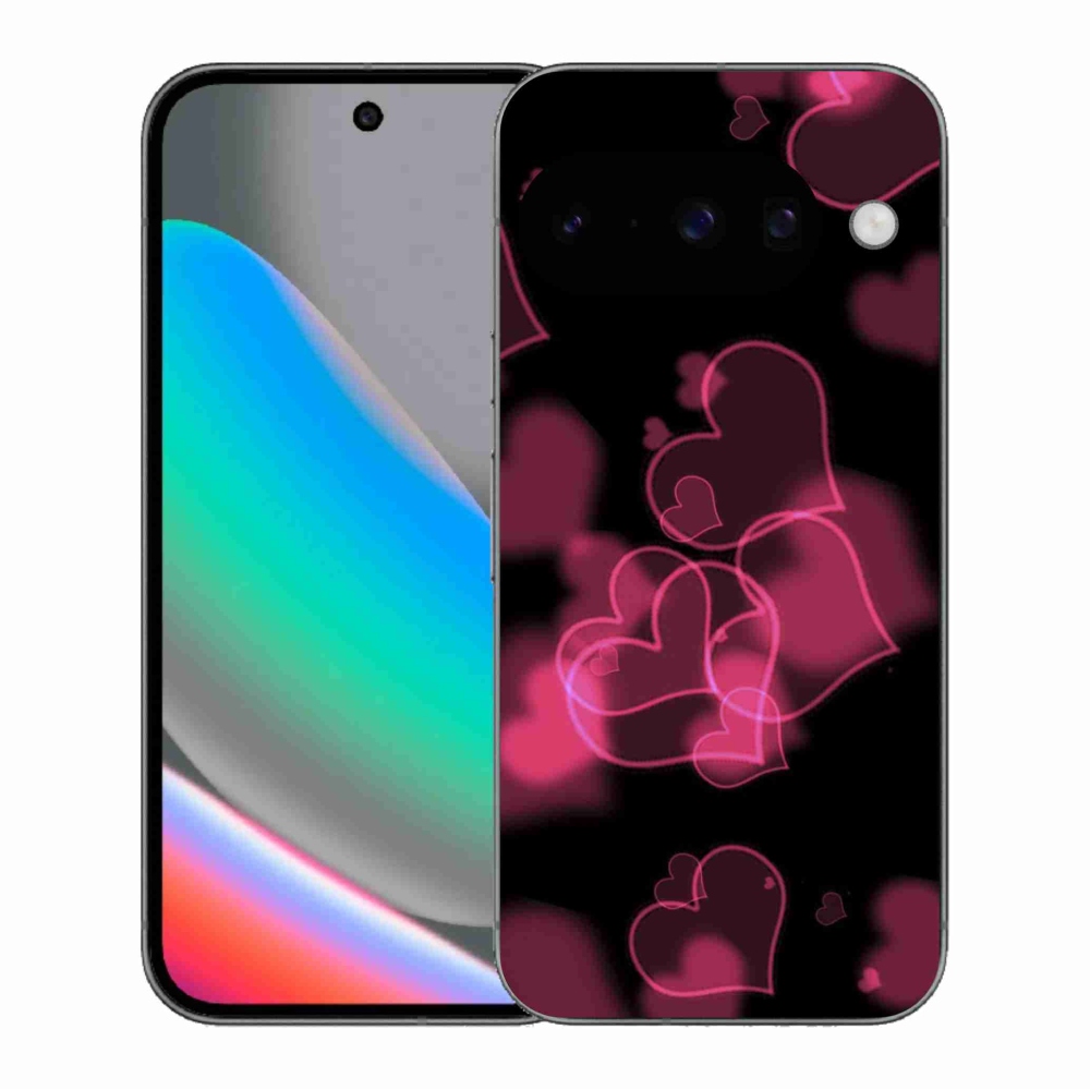 Zselés borítás mmCase a Google Pixel 10 készülékhez - piros szívek