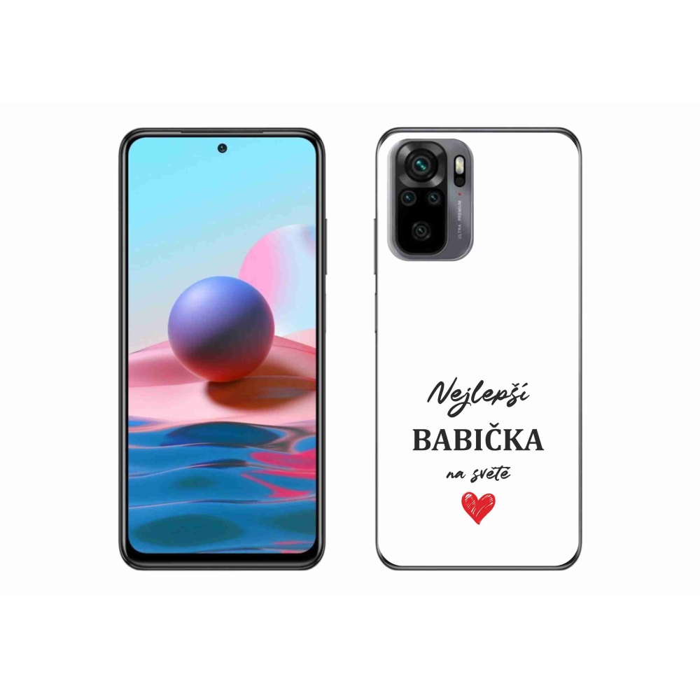 Gél borító mmCase a Xiaomi Redmi Note 10S számára - a legjobb nagymama 1 fehér háttérrel