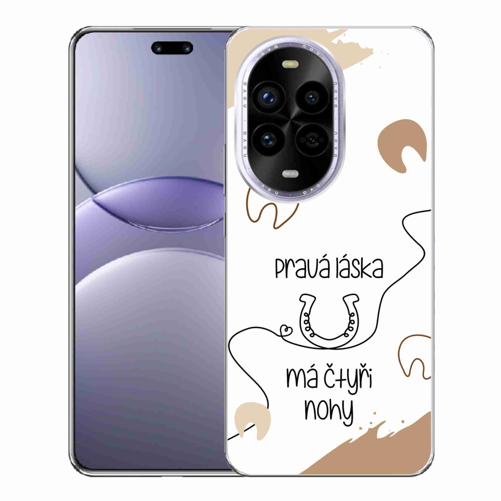 Gél borító mmCase a Huawei Nova 13 Pro 5G készülékhez - ló motívum fehér háttérrel
