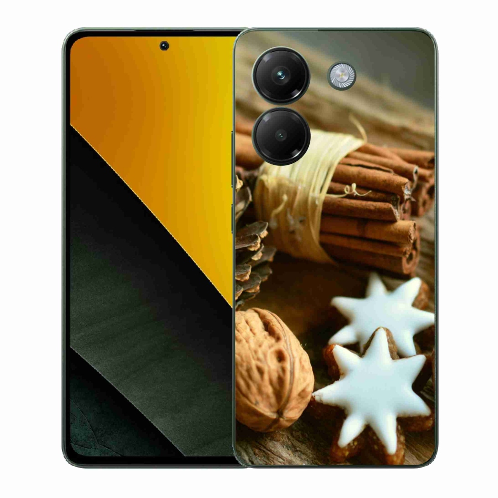 Gél borítás mmCase a Xiaomi Poco M7 Pro 5G számára - fahéj és mézeskalács