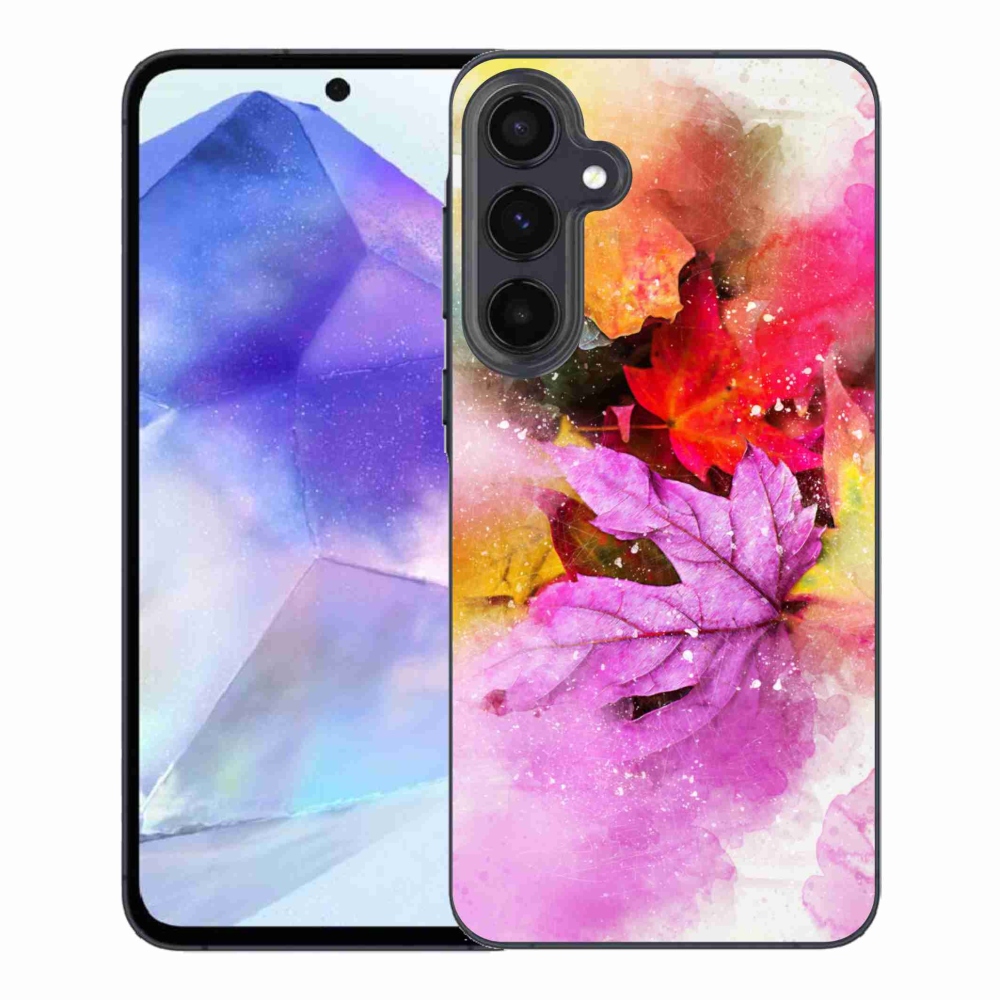 Gél borító mmCase Samsung Galaxy A55 5G - színes levelek - Samsung Galaxy A55 5G - színes levelek