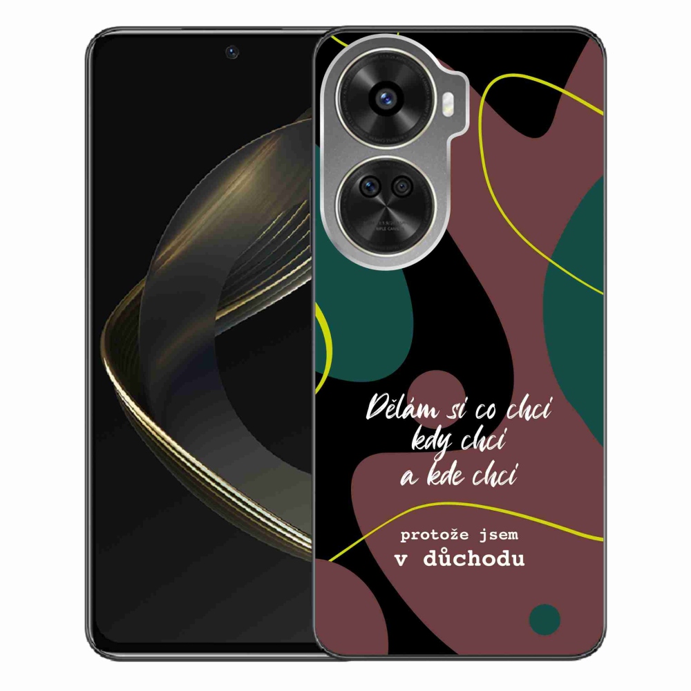 Gél borító mmCase a Huawei Nova 12 SE-hez - vicces szöveg 10 fekete háttér