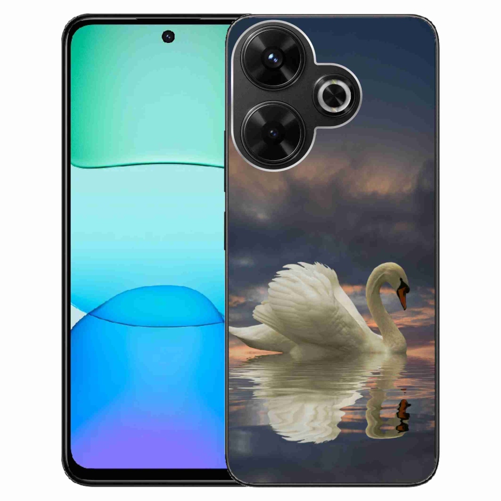 Gél borítás mmCase a Xiaomi Redmi 13 4G/Poco M6 4G számára - hattyú