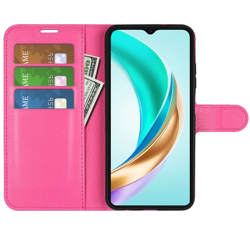 Litchi könyv tok a Honor X6b-hez - rózsaszínű