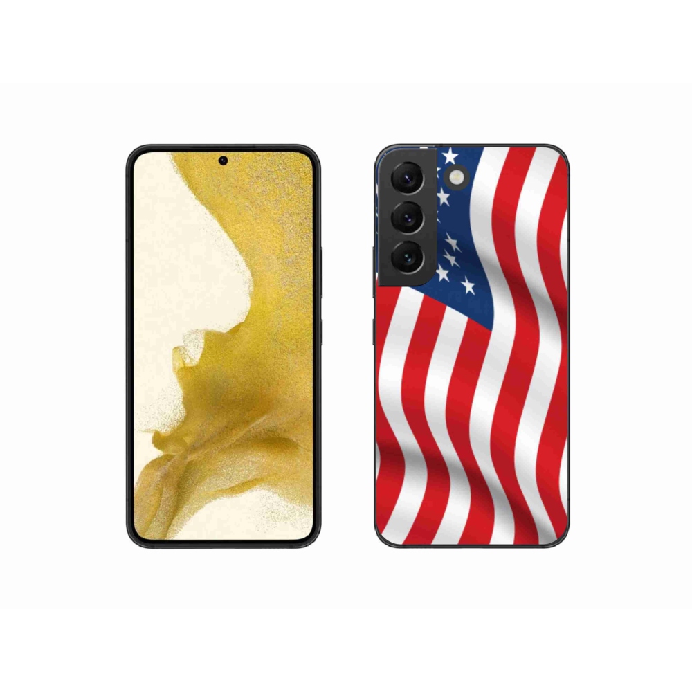 Gél borítás mmCase Samsung Galaxy S22 5G - amerikai zászlóhoz