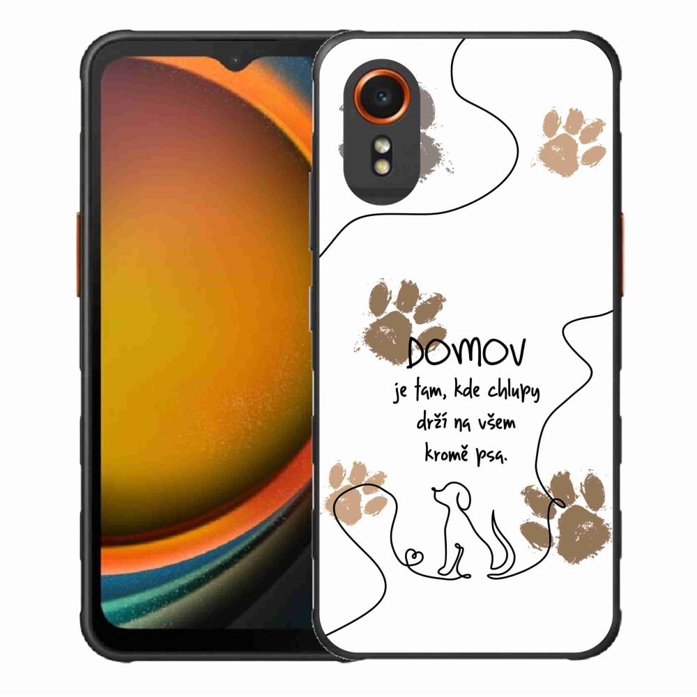 Gél borítás mmCase Samsung Galaxy Xcover 7 készülékhez - kutya motívum fehér háttérrel