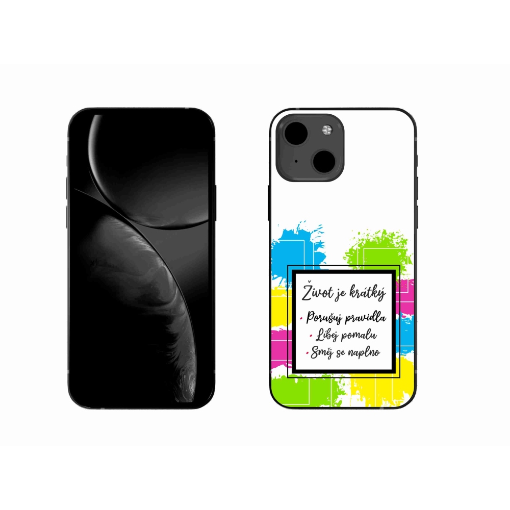 Gél borítás mmCase iPhone 13 6.1 - idézet 5 fehér háttérhez