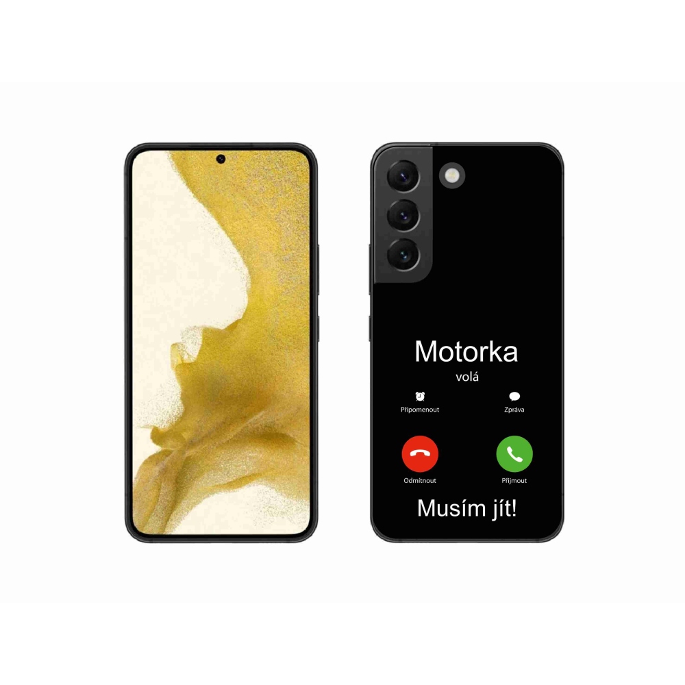 Gél borító mmCase Samsung Galaxy S22 5G - motoros hívások fekete háttérrel