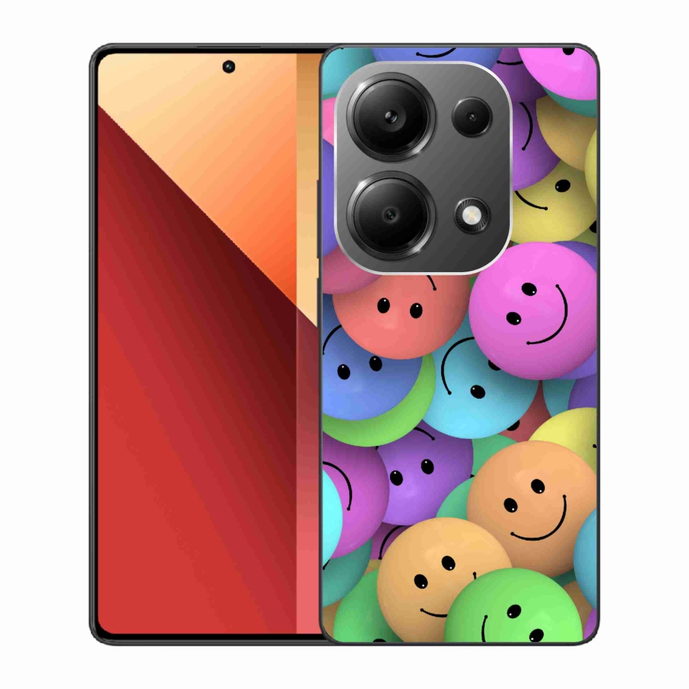 Gél borítás mmCase a Xiaomi Redmi Note 13 Pro 4G/Poco M6 Pro számára - színes smiley-kkal
