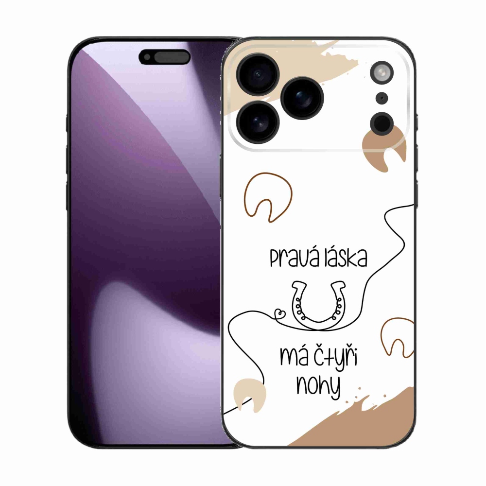 Gél borítás mmCase iPhone 17 Pro Max készülékhez - Ló motívum fehér háttér