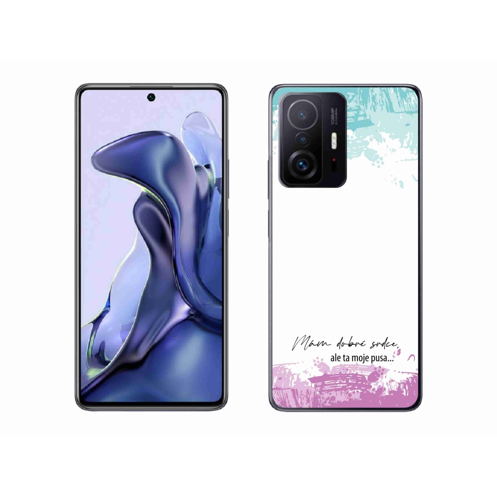 Gél borító mmCase a Xiaomi 11T Pro számára - vicces szöveg 3 fehér háttérrel