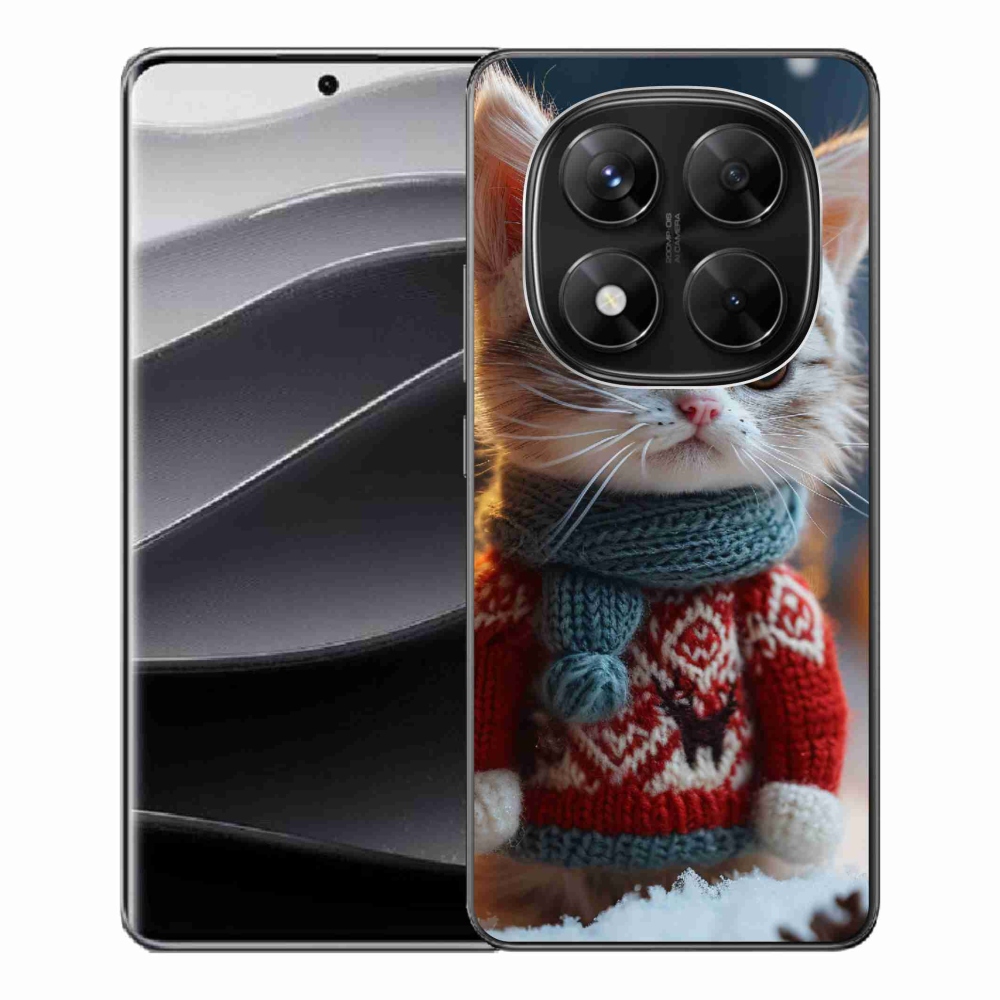Gél borítás mmCase a Xiaomi Redmi Note 14 Pro 5G/Poco X7 5G számára - cica pulóverben