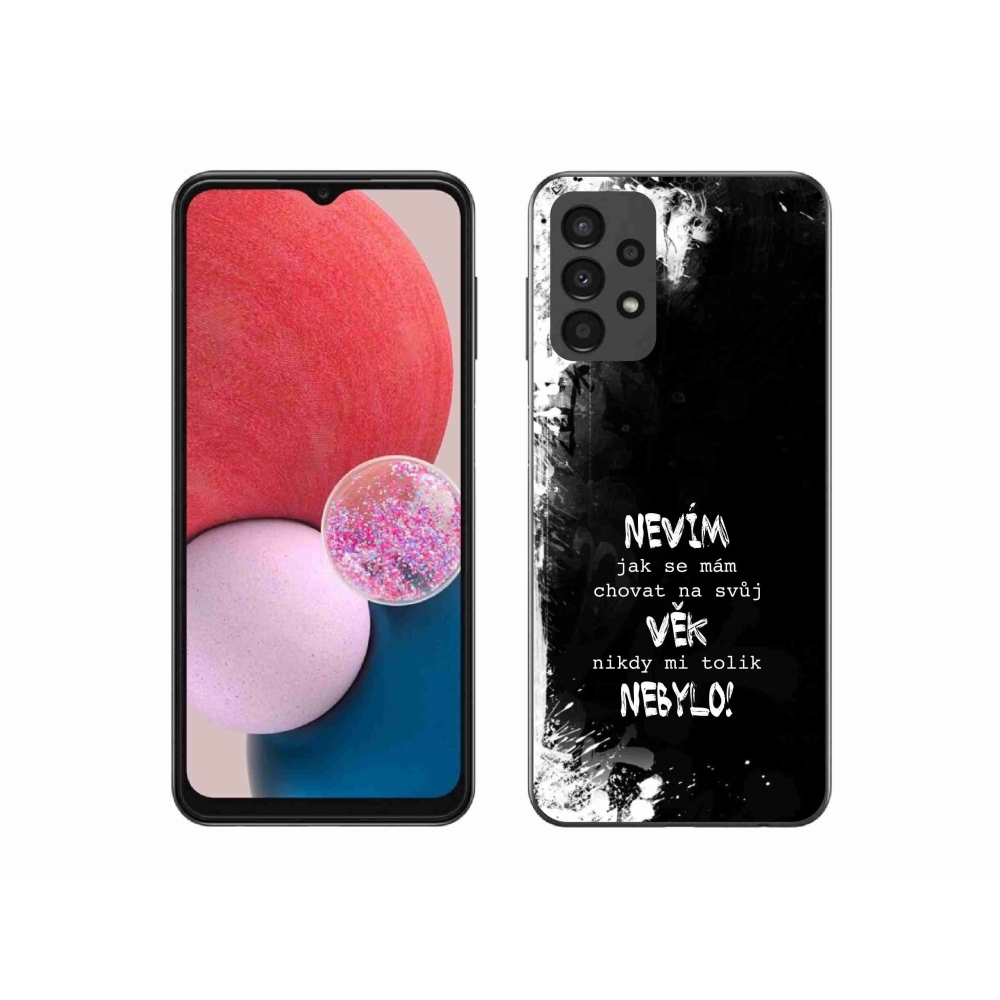 Gél borító mmCase Samsung Galaxy A13 4G - vicces szöveg 14 fekete háttér