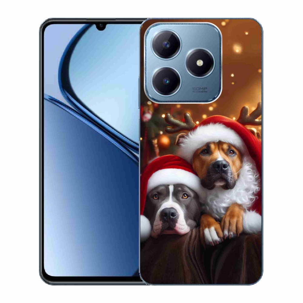 Gél borítás mmCase a Realme C63-hoz - Karácsonyi kutyák