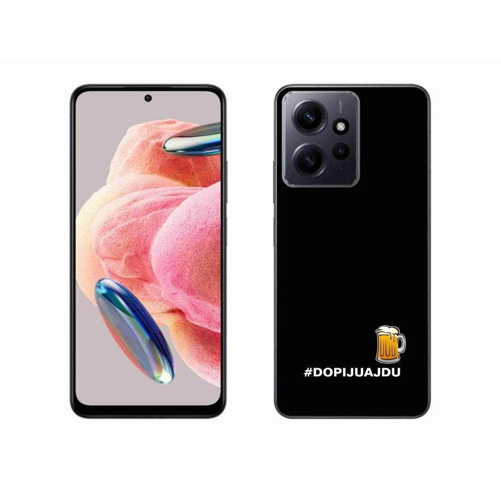 Gél borító mmCase a Xiaomi Redmi Note 12 4G - sör motívum 1 fekete háttérrel