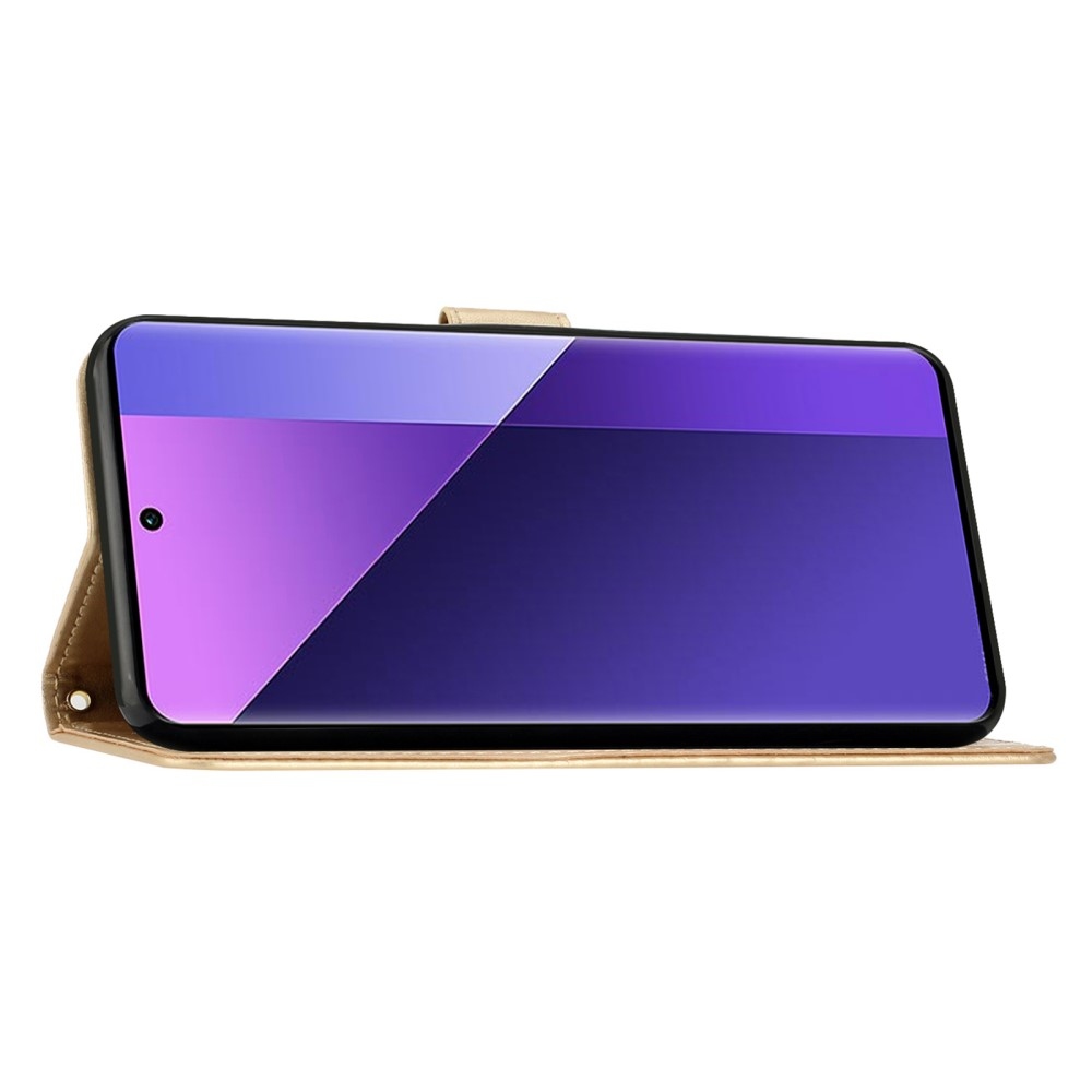 Virágok könyv tok Samsung Galaxy A26 5G - arany színben