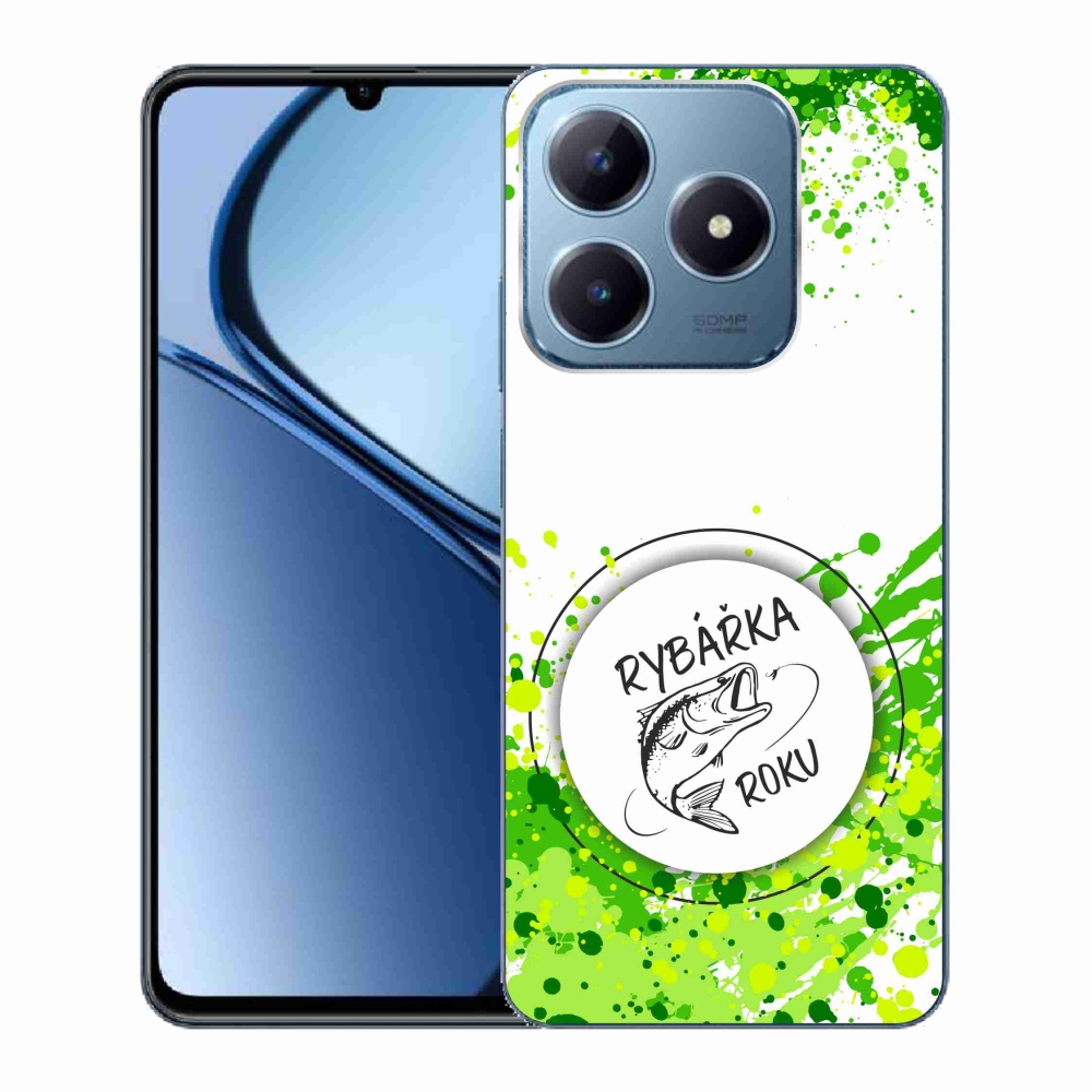 Gél borító mmCase a Realme C63 készülékhez - az év halásznője fehér háttérrel