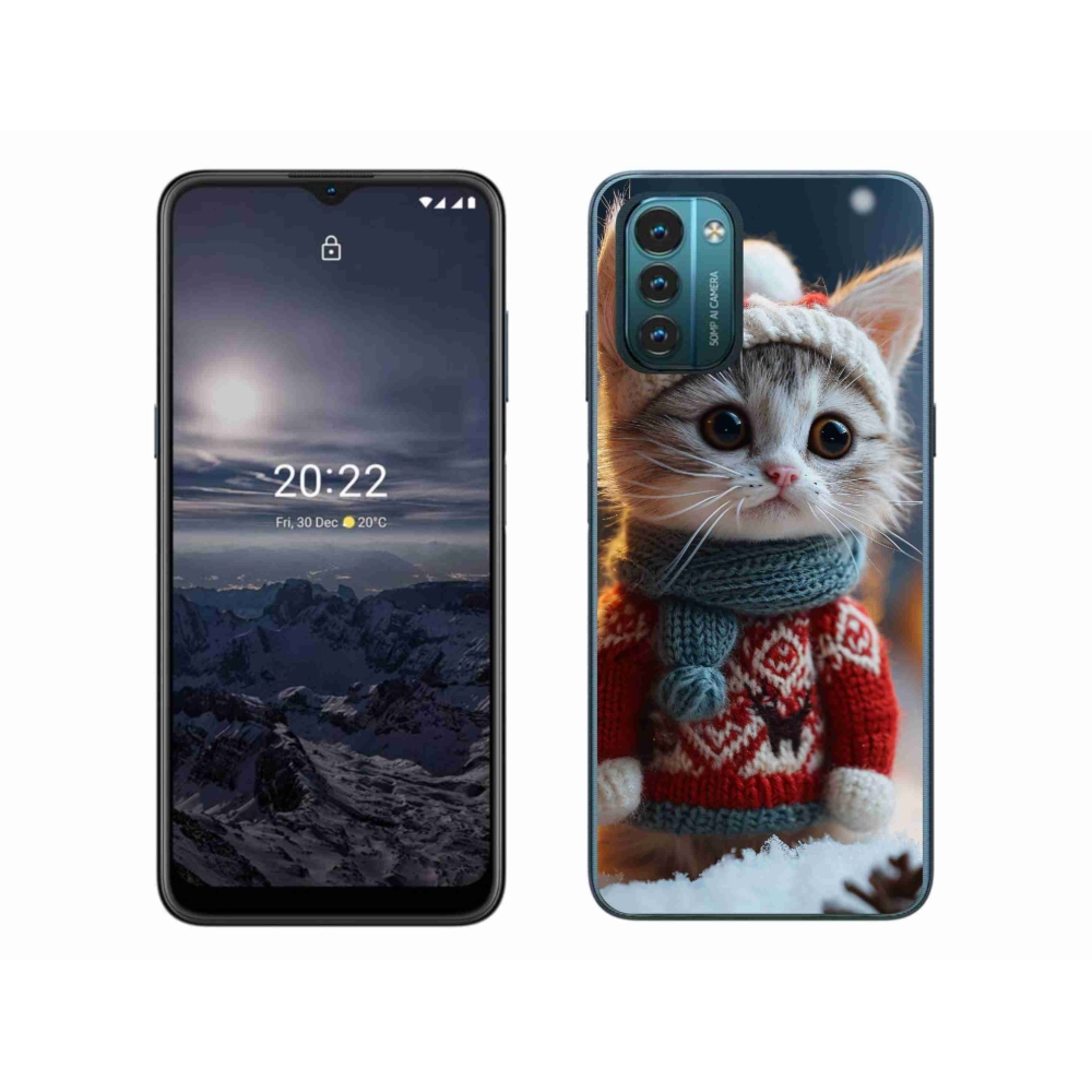 Zselés borítás mmCase a Nokia G11/G21 készülékhez - cica pulóverben