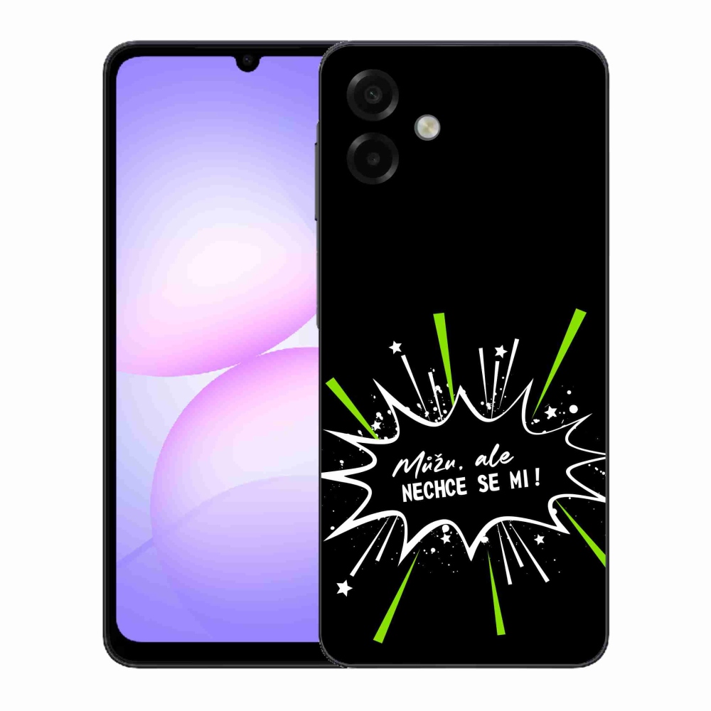 Gél borító mmCase Samsung Galaxy A07 4G - vicces szöveg 11 fekete háttér