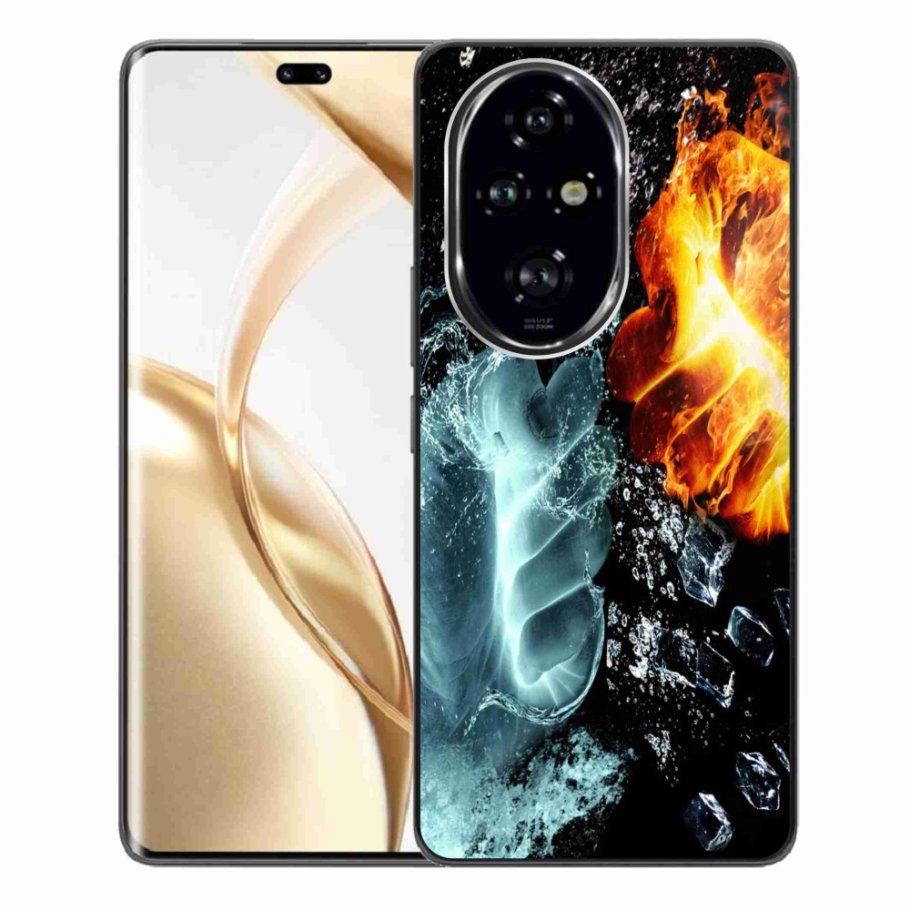 Zselés borítás mmCase a Honor 200 Pro 5G számára - víz és tűz