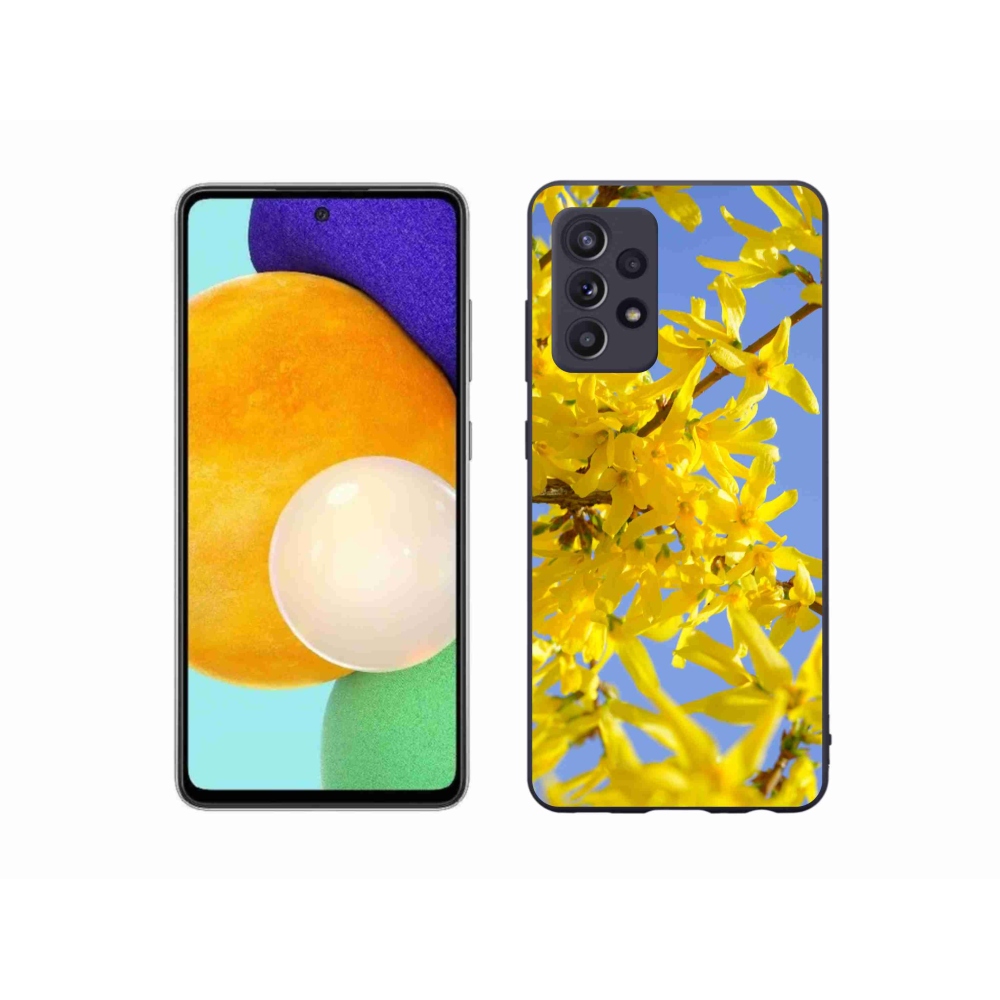 Gél védőhuzat mmCase Samsung Galaxy A52/A52 5G - sárga virágok
