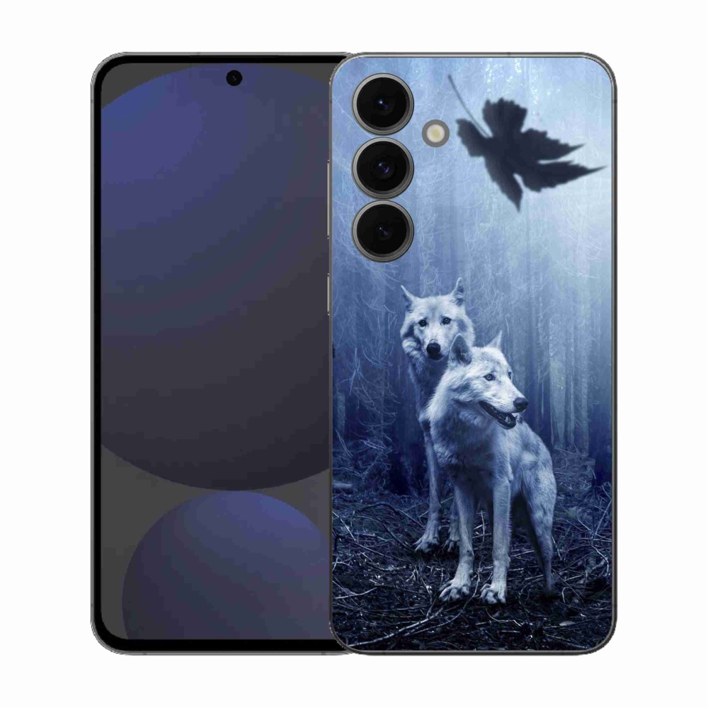 Zselés borítás mmCase Samsung Galaxy S25 FE - farkasok az erdőben