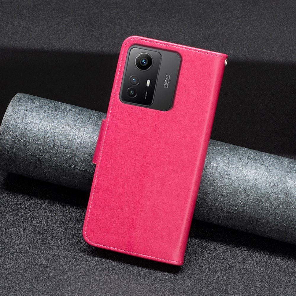 Pillangó könyv tok a Xiaomi Redmi Note 12S-hez - rózsaszínű