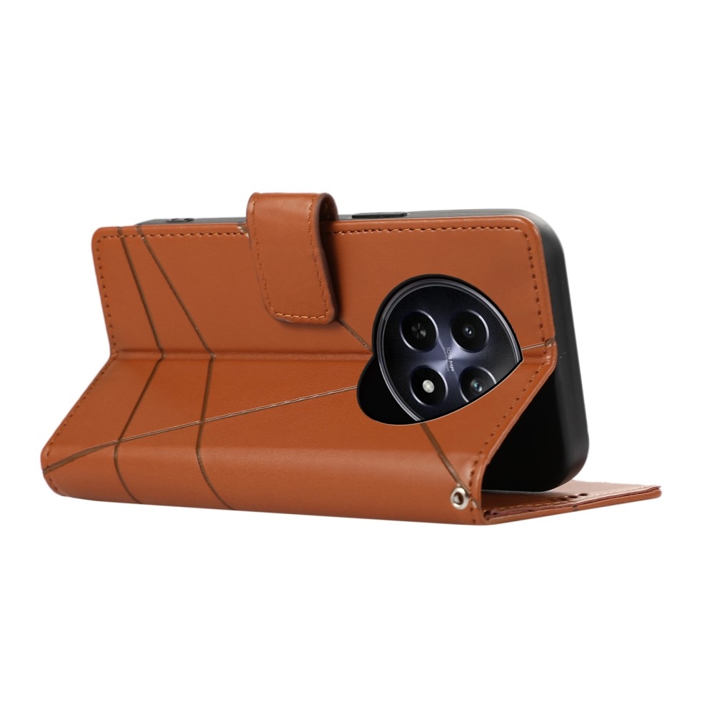 Line könyvtáska a Realme 12 5G/12x 5G készülékhez - barna színű