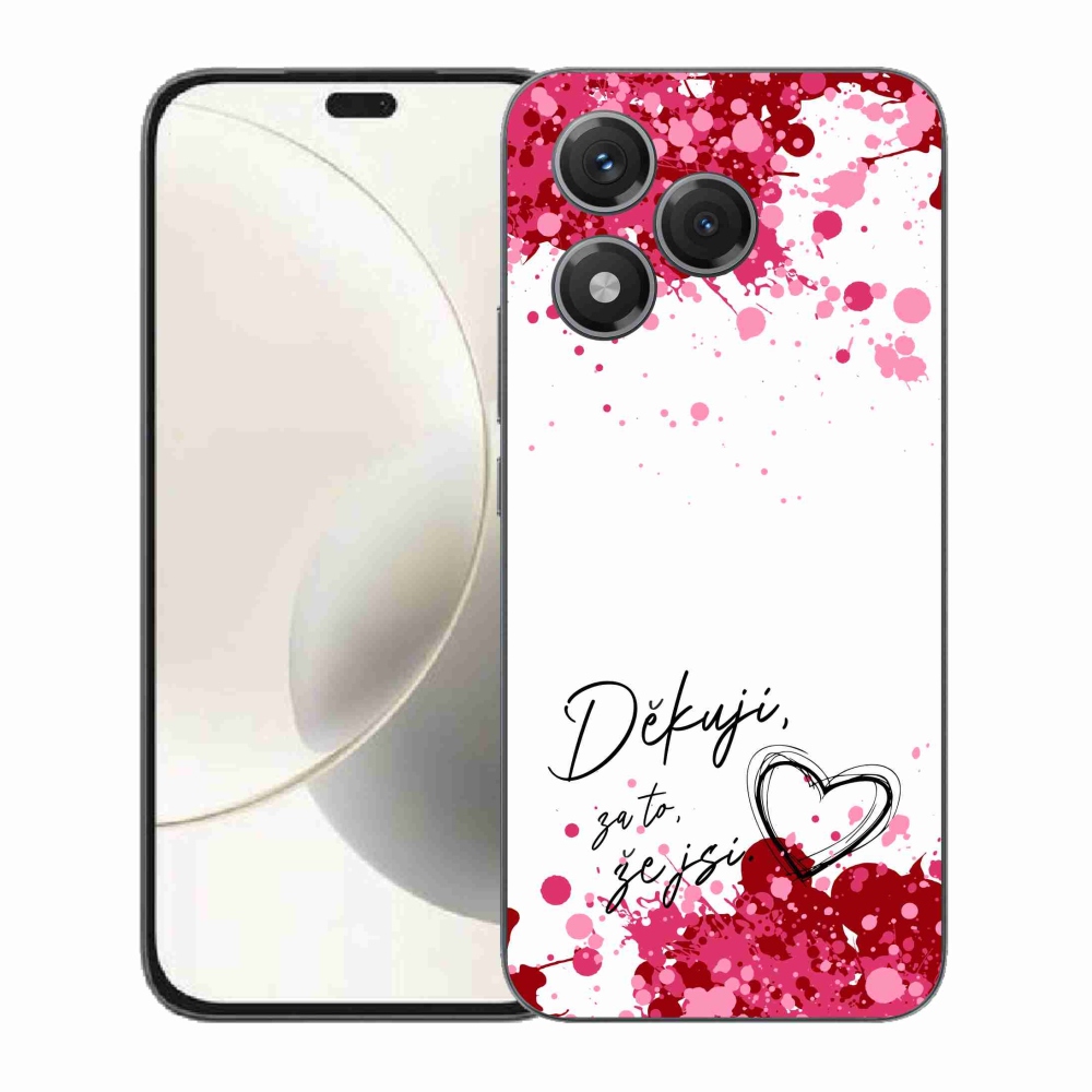 Gél borító mmCase a Honor 400 Lite készülékhez - szerelmes szöveg 2 fehér háttér