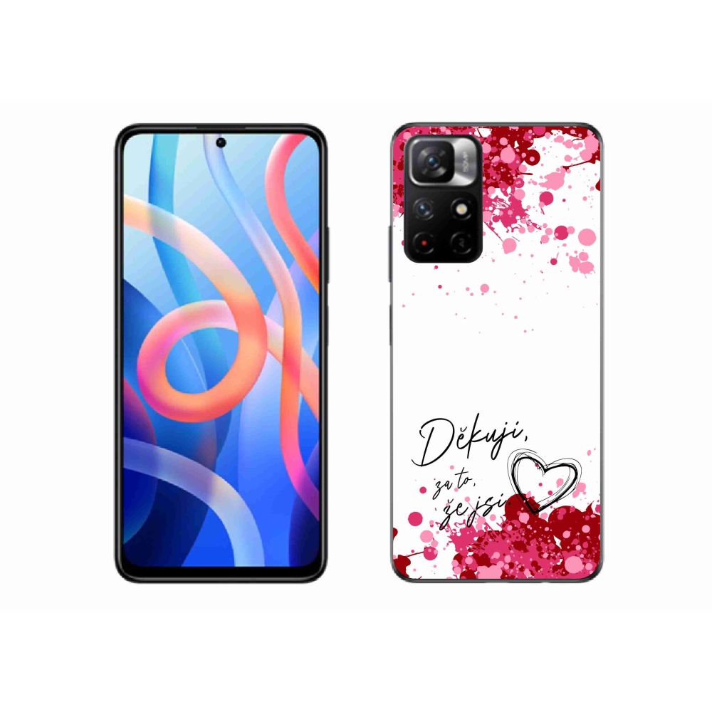 Gél borító mmCase a Xiaomi Redmi Note 11S 5G-hez - love text 2 fehér háttérrel