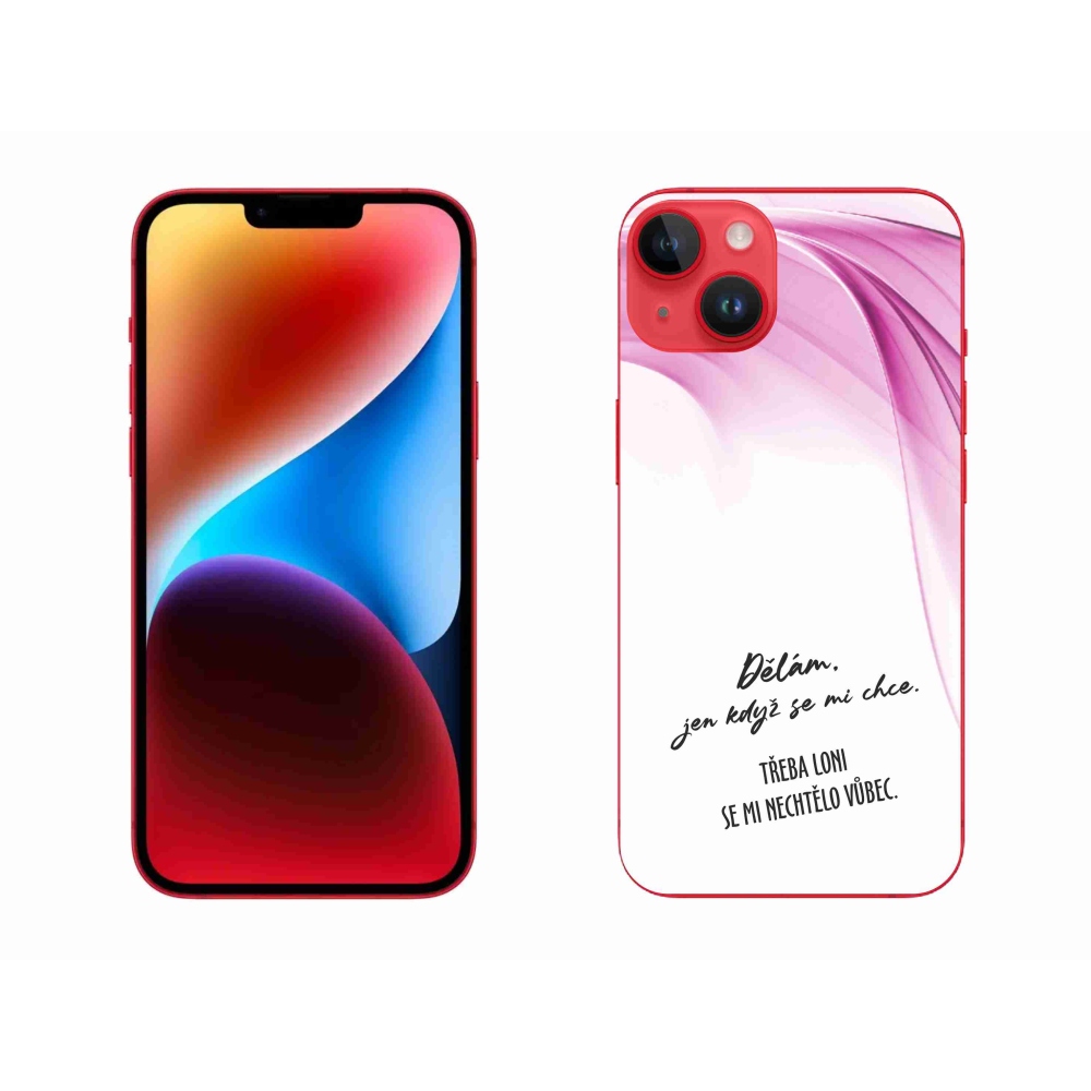 Gél borítás mmCase iPhone 14 Plus készülékhez - vicces szöveg 12 fehér háttér