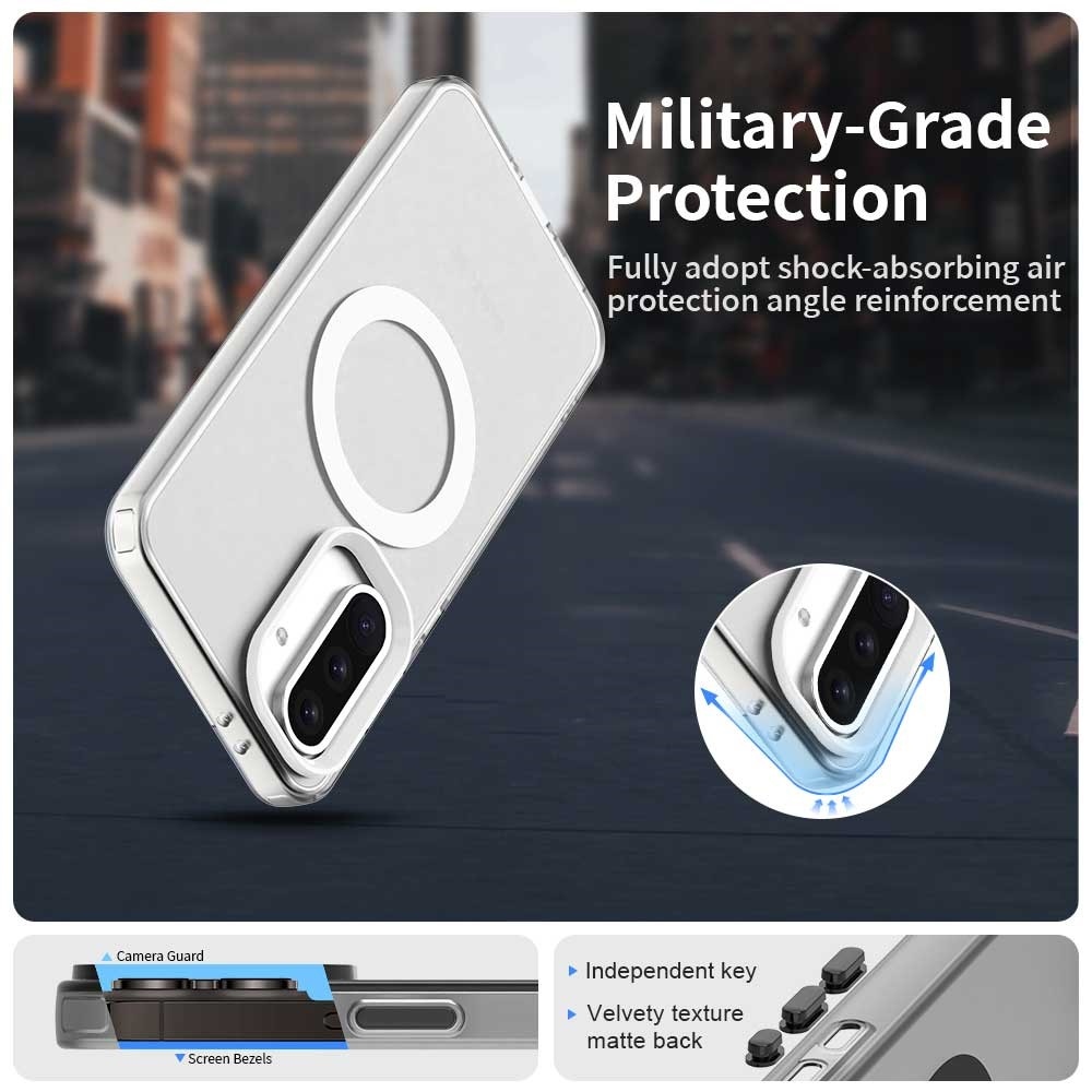 Candy zselés tok MagSafe-val Samsung Galaxy A36 5G/A56 5G készülékhez - fehér