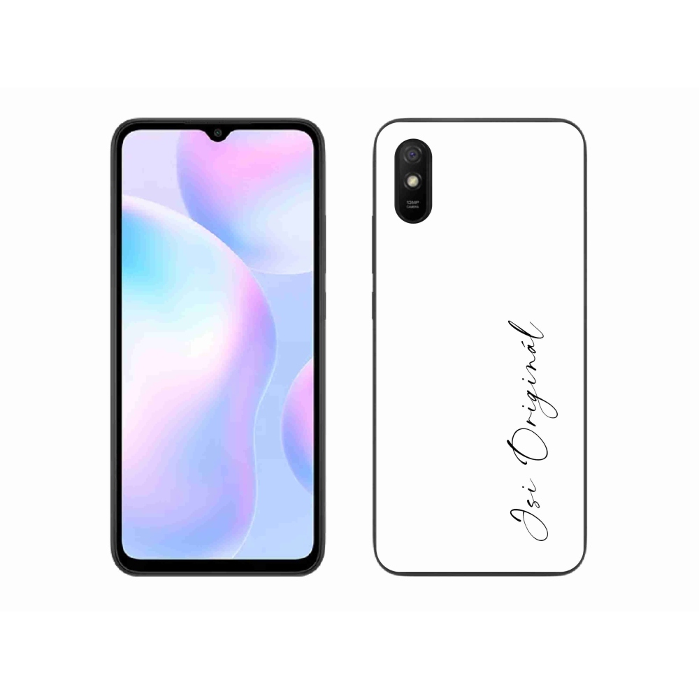 Gél borító mmCase a Xiaomi Redmi 9AT - te vagy az eredeti fehér háttérrel