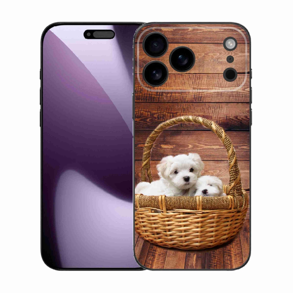 Zselés borítás mmCase iPhone 17 Pro Max készülékhez - kölyökkutyák