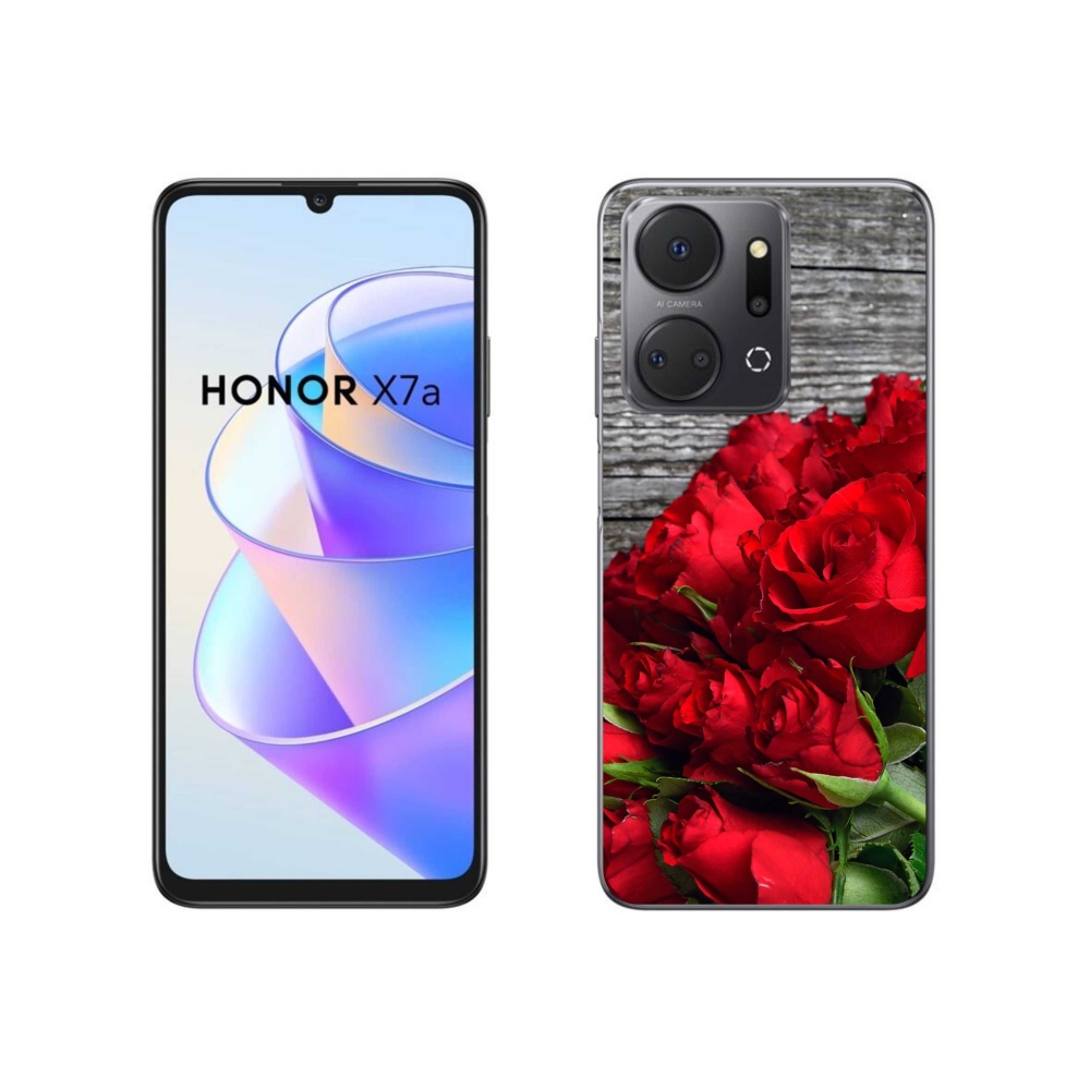 Zselés borítás mmCase a Honor X7a készülékhez - piros rózsa