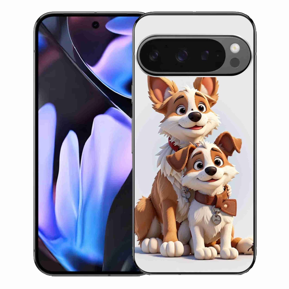 Gél borítás mmCase a Google Pixel 9 Pro XL-hez - kutyák rajzolása