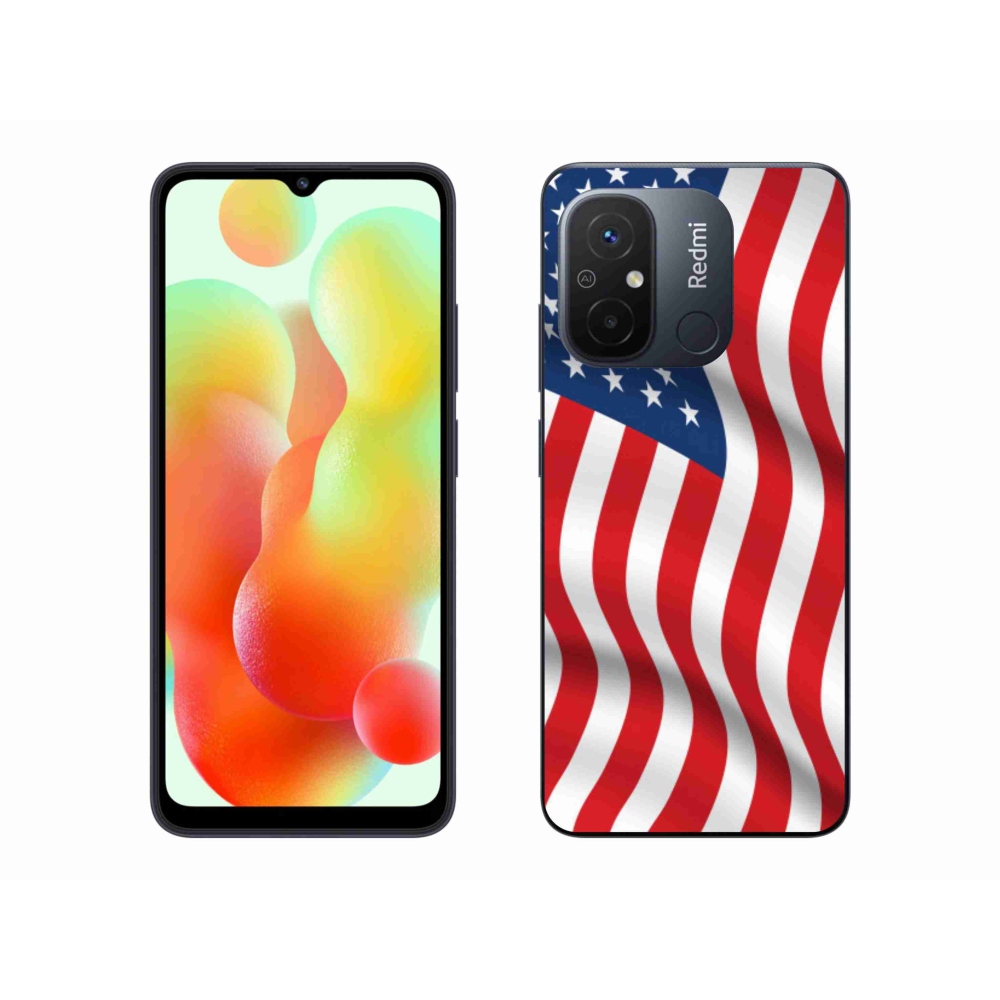 Gél borítás mmCase a Xiaomi Redmi 12C-hez - amerikai zászló