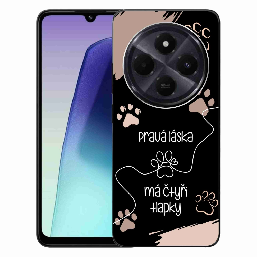 Gél borítás mmCase a Xiaomi Redmi 14C/Poco C75-hez - kutya motívum 1 fekete háttér