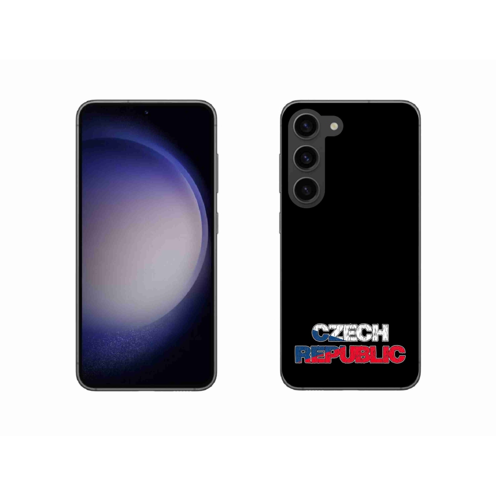 Zselés borítás mmCase Samsung Galaxy S23 5G - Csehország fekete háttérrel