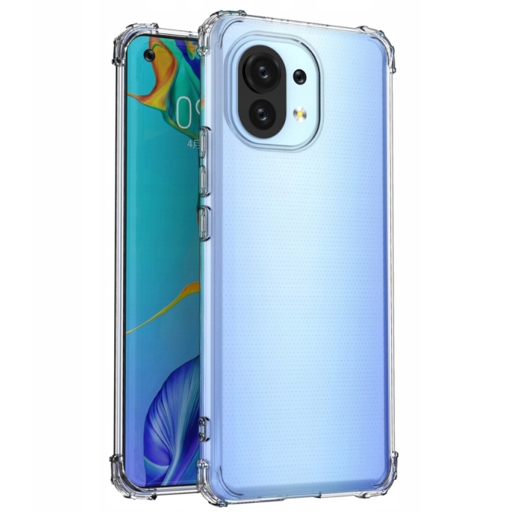 Átlátszó zselés tok megerősített sarkokkal Xiaomi Mi 11-hez - átlátszó