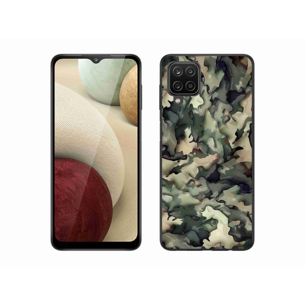 Zselés borítás mmCase Samsung Galaxy A12 készülékhez - terepszínű minta 9