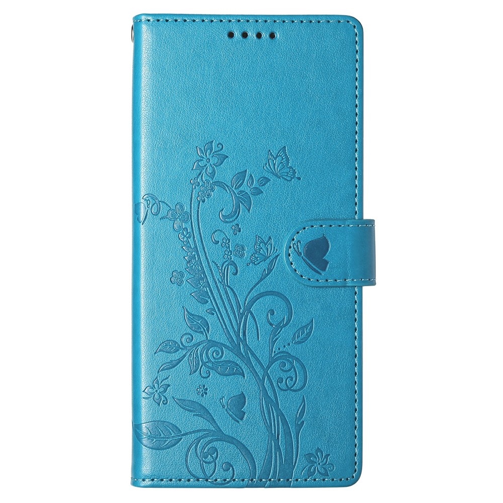 Virágos könyvtáska Xiaomi Redmi 15 5G (169mm) - kék